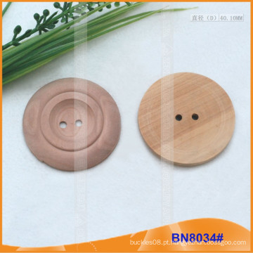 Botões de madeira natural para vestuário BN8034